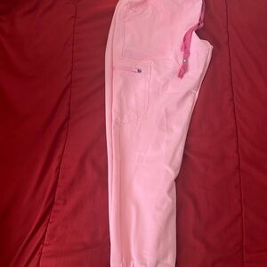 FIGS F*ing Pink SM|Petite High-Waisted Zamora Jogger Scrub Pants